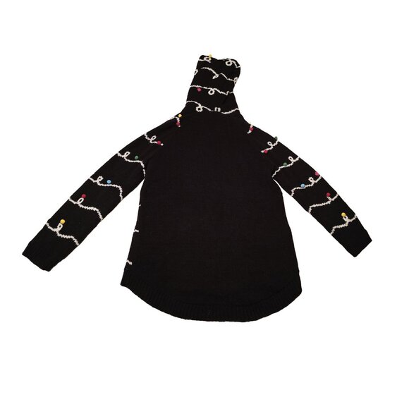 NWOT Women's Holiday Ugly Christmas Sweater Hoodie with Lights Star Size L 11-13 - Picture 7 of 7